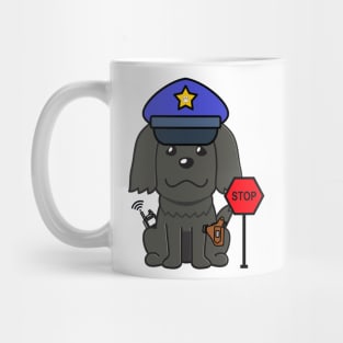 Funny Black Dog Policeman Mug